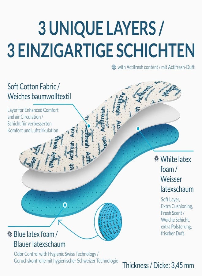 Kaps 6 Pairs Kaps Actifresh Shoe Insoles Inserts, Odor Control Freshness Technology Developed in Switzerland by Sanitized, Triple Layer, Cushioning Soft Latex, Cut to Fit, Universal Size Unisex - Image 3